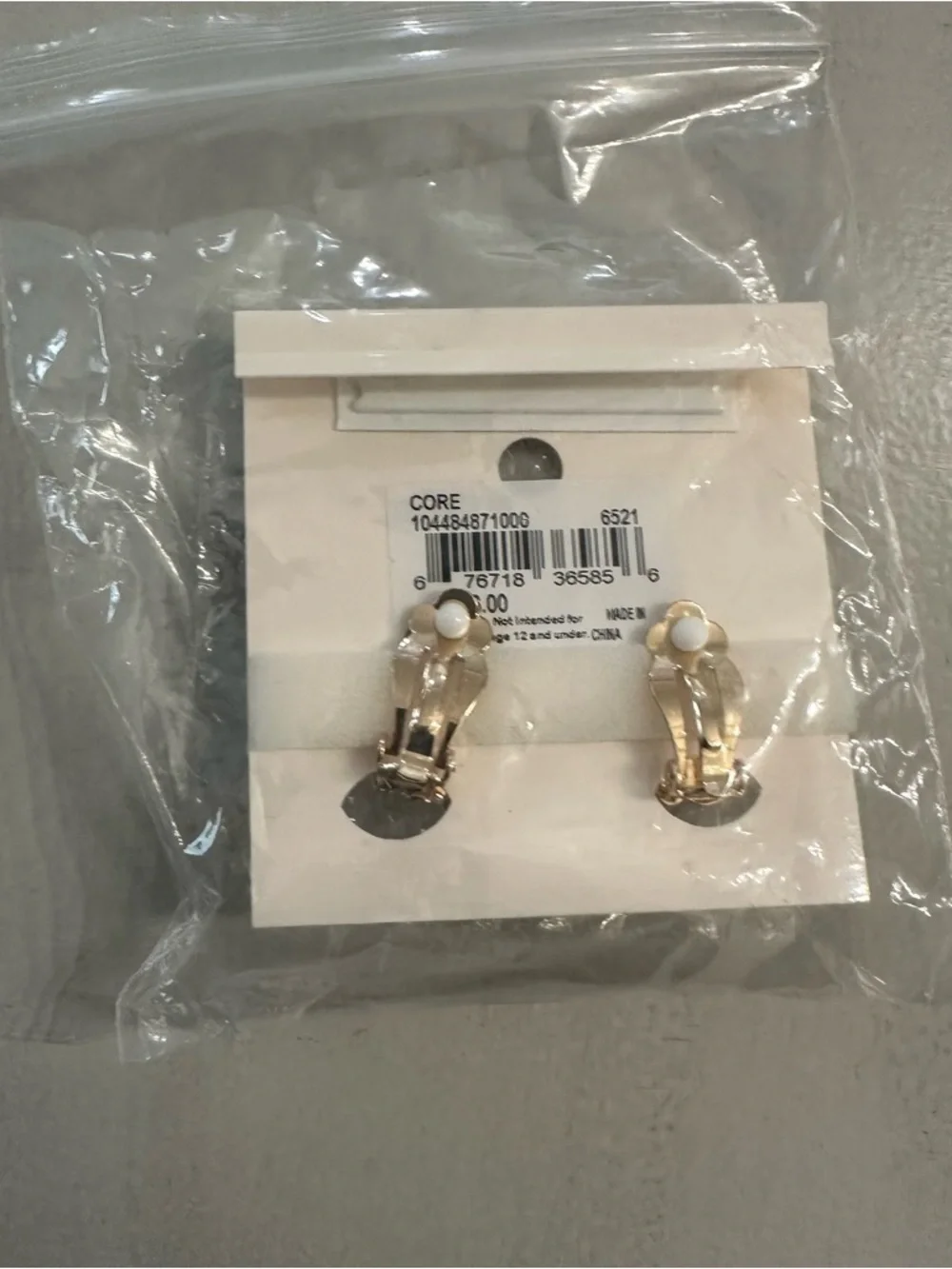 New Directions Women's Gold Textured Small Hoop Clip-On Earrings NWT